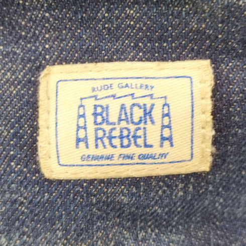 ルードギャラリーブラックレーベル RUDE GALLERY BLACK REBEL WZ-01 ジップフライ セルビッチ デニム パンツ 赤耳 シンチバック メンズ W28 L34