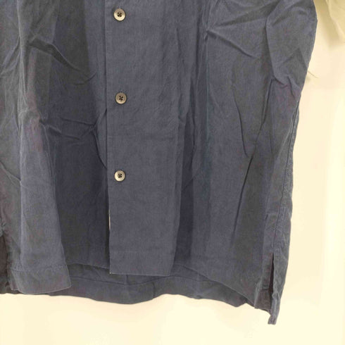 クラフトアンドバロー Croft&Barrow バイカラー シルク オープンカラー S/S シャツ メンズ import:S