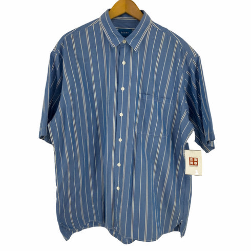 ビームス BEAMS ルーズフィット ストライプ ショートスリーブ シャツ メンズ import:M