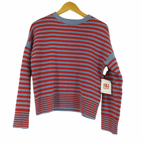 ビームスボーイ BEAMS BOY 22AW 7ゲージ ボーダー クルーネック ニット レディース