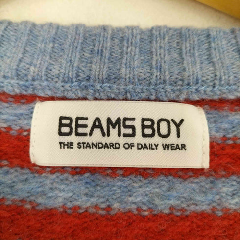 ビームスボーイ BEAMS BOY 22AW 7ゲージ ボーダー クルーネック ニット レディース