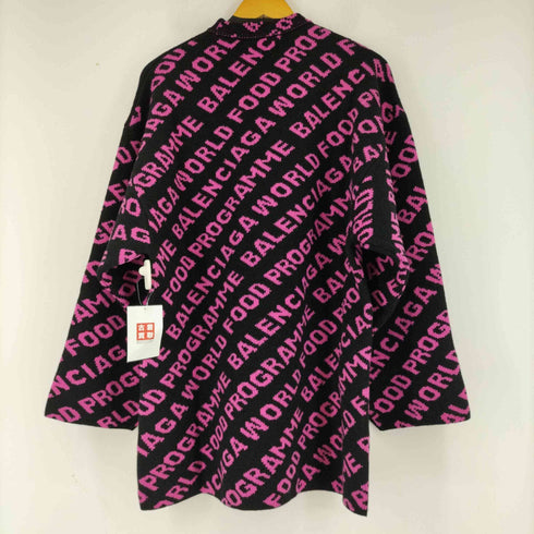 バレンシアガ BALENCIAGA X WORLD FOOD PROGRAMME LOGO SWEATER ロゴ総柄クルーネックオーバーサイズニット レディース import:L