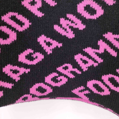 バレンシアガ BALENCIAGA X WORLD FOOD PROGRAMME LOGO SWEATER ロゴ総柄クルーネックオーバーサイズニット レディース import:L