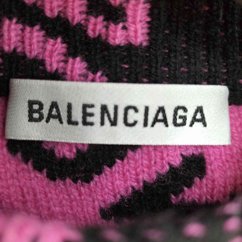 バレンシアガ BALENCIAGA X WORLD FOOD PROGRAMME LOGO SWEATER ロゴ総柄クルーネックオーバーサイズニット レディース import:L