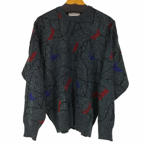総柄アクリルニット メンズ import:XL