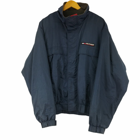 トミーヒルフィガー TOMMY HILFIGER 90s HILFIGER ATHLETICS 裏地フリース ハイネックナイロンブルゾン メンズ import:L