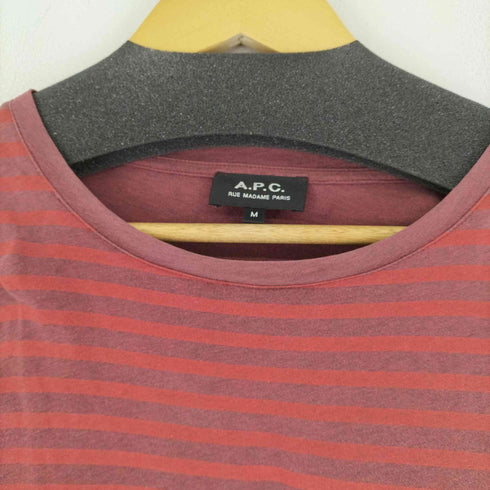 アーペーセー A.P.C. RUE MADAME PARIS コットンボーダーTシャツ メンズ import:M