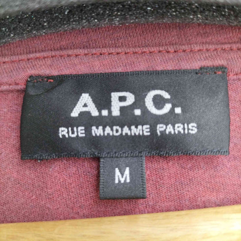 アーペーセー A.P.C. RUE MADAME PARIS コットンボーダーTシャツ メンズ import:M