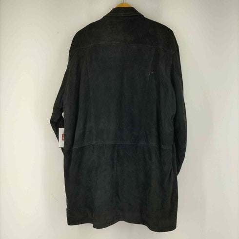 アクアスキュータム AQUASCUTUM 裏地千鳥格子 比翼スウェードコート メンズ import:M