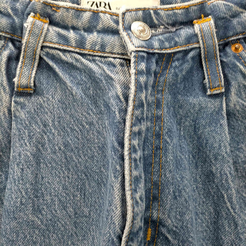 ザラ ZARA ハイウェスト2タックワイドデニムパンツ レディース JPN:36