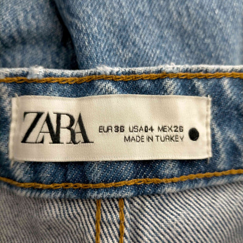 ザラ ZARA ハイウェスト2タックワイドデニムパンツ レディース JPN:36