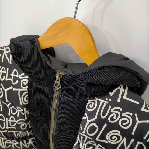 ステューシー Stussy コーデュロイ切替総ロゴダウンフーディ メンズ JPN:M