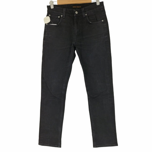 ヌーディージーンズ Nudie Jeans スキニーブラックデニムパンツ メンズ 30/32