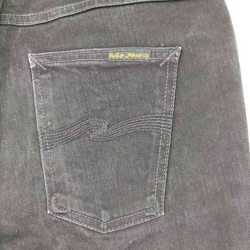 ヌーディージーンズ Nudie Jeans スキニーブラックデニムパンツ メンズ 30/32