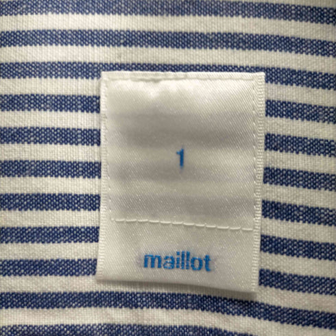 マイヨ maillot サンセットストライプラウンドワークシャツ メンズ JPN:1