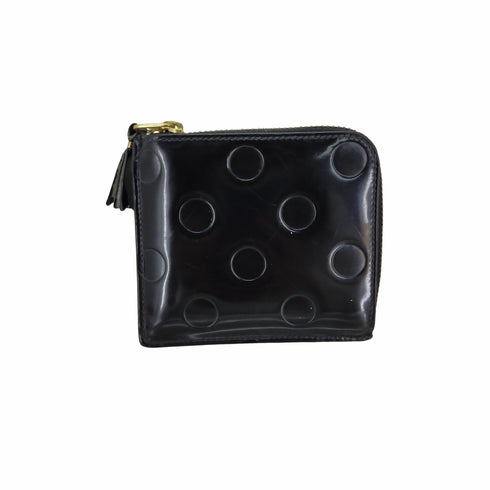 コムデギャルソン COMME des GARCONS POLKA DOTS EMBOSSED ウォレット コインケース L字ジップ 財布 エナメル ドット メンズ