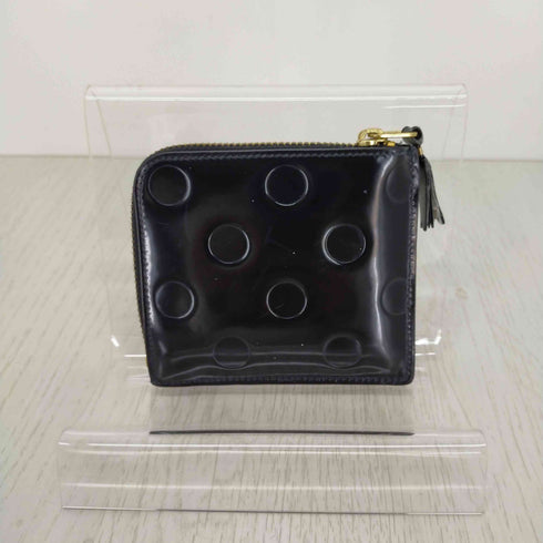 コムデギャルソン COMME des GARCONS POLKA DOTS EMBOSSED ウォレット コインケース L字ジップ 財布 エナメル ドット メンズ