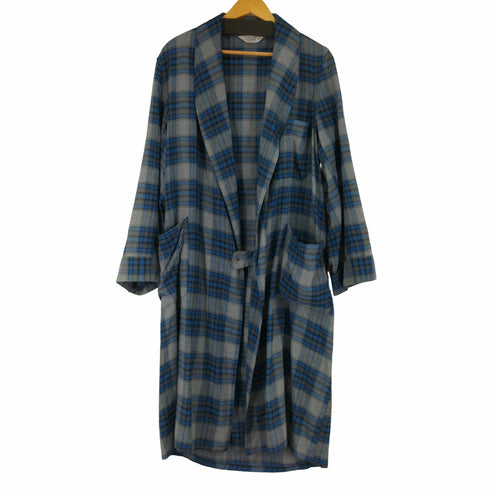 シアーズ Sears 70s MADE IN USA チェックレーヨンガウンコート レディース import:M