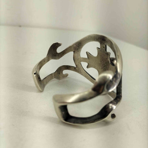 ナバホ NAVAJO STERLING HY刻印 Henry Yazzie ターコイズブレスレット メンズ