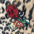 アリスオリビア alice + olivia ブローチ付き ヒョウ柄 裏地キルティング ファーベスト レディース XS