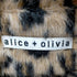 アリスオリビア alice + olivia ブローチ付き ヒョウ柄 裏地キルティング ファーベスト レディース XS