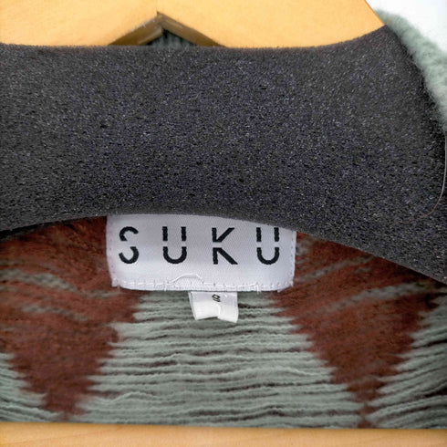 SUKU HOME モヘヤ混 アクリルウール ガウンコート レディース S