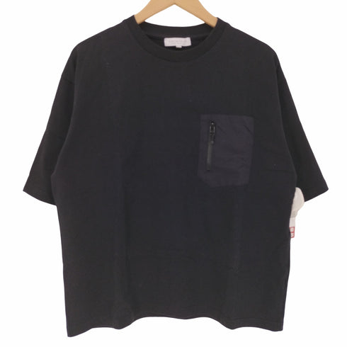 アデイインザライフユナイテッドアローズ A day in the life UNITED ARROWS ボックスシルエット 胸ジップ ポケット コットン S/S Tシャツ メンズ JPN:L