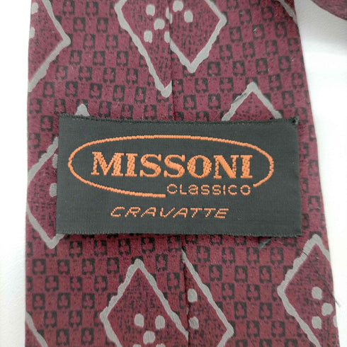 ミッソーニ MISSONI CRAVATTE 総柄 シルク ネクタイ メンズ