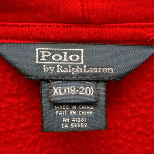 ポロバイラルフローレン Polo by RALPH LAUREN ポニー刺繍 ジップアップパーカー レディース XL(18-20)