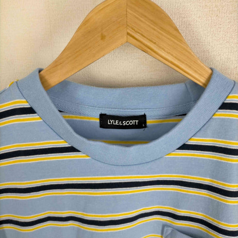 ライルアンドスコット LYLE&SCOTT ボーダークルーネックポケットTシャツ メンズ JPN:L