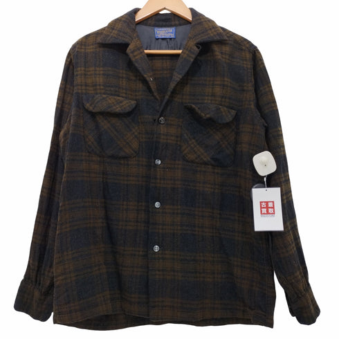 ペンドルトン PENDLETON 50s ボックスシルエット ウールオープンカラーチェックシャツ メンズ import:XL