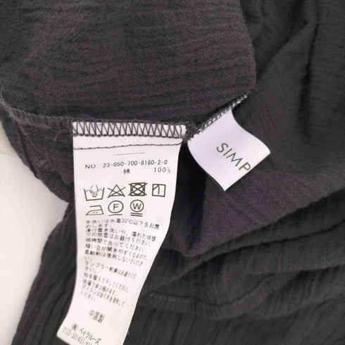 シンプリシテェ SIMPLICITE 23SS コットンシアーシャツ レディース