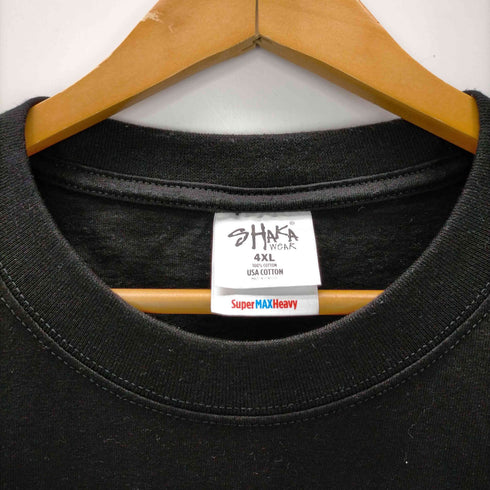 シャカウェアー SHAKA WEAR B系 ビッグサイズ SUPER MAX HEAVY フロントプリント コットン クルーネックTシャツ メンズ 4XL