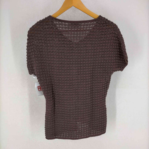 マックスマーラ MAX MARA MADE IN ITALY 銀タグ VネックポップコーンTシャツ レディース JPN:S