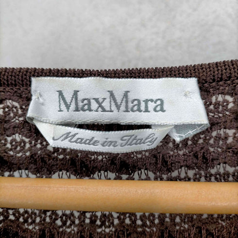 マックスマーラ MAX MARA MADE IN ITALY 銀タグ VネックポップコーンTシャツ レディース JPN:S