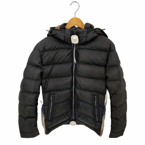ブラックレーベルクレストブリッジ BLACK LABEL CRESTBRIDGE チェック切替 フーデッドダウンジャケット メンズ JPN:L