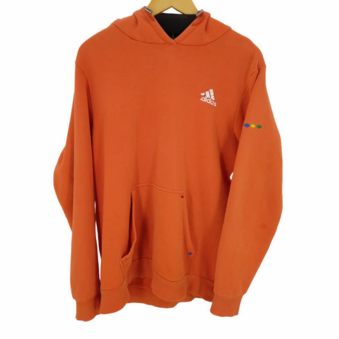 アディダス adidas ロゴプリントプルオーバーパーカー メンズ XL