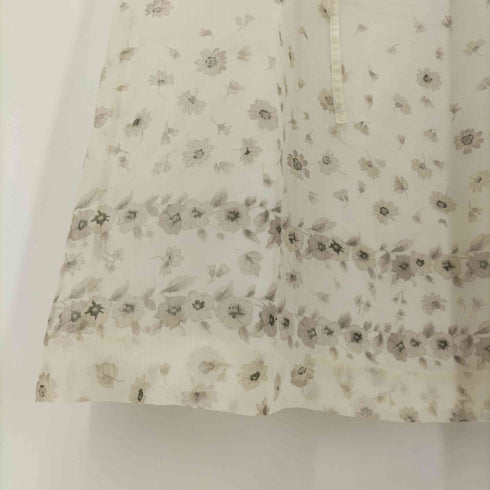インゲボルグ INGEBORG ニット切替 ショートスリーブ花柄ワンピース レディース