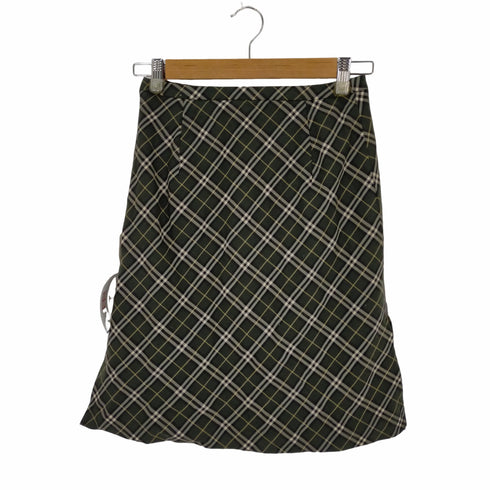バーバリーブルーレーベル BURBERRY BLUE LABEL タイトチェックスカート レディース JPN:36