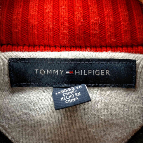 トミーヒルフィガー TOMMY HILFIGER ハーフジップ ドライバーズニット メンズ import:L