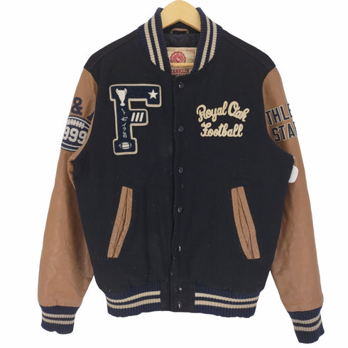 フランクリンマーシャル FRANKLIN&MARSHALL 裏地 キルティング ワッペン デザイン バーシティジャケット スタジャン メンズ import:L