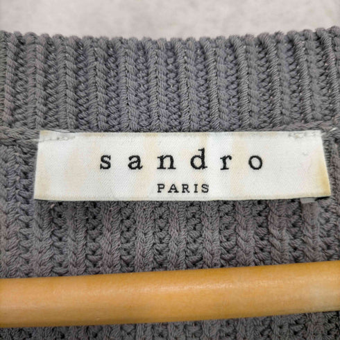 サンドロ sandro PARIS シャツレイヤードケーブルニット レディース JPN:1