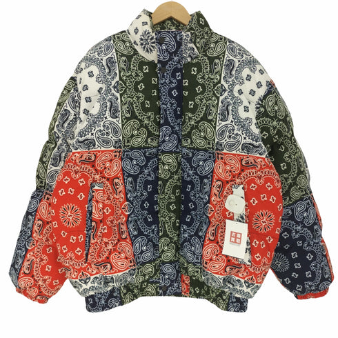AT MARVELOUS バンダナ ペイズリー 中綿 ジップアップ ジャケット メンズ XL