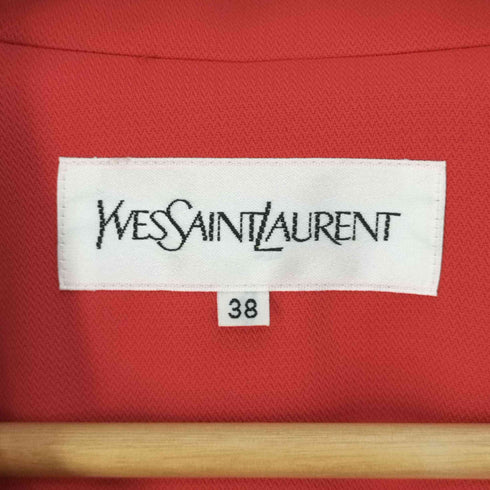 イヴサンローラン Yves Saint Laurent 金ボタン 3Bチェスターコート レディース 38