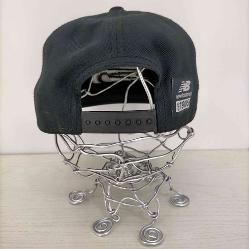ニューバランス NEW BALANCE ロゴ刺繍 オールブラック スナップバックキャップ メンズ