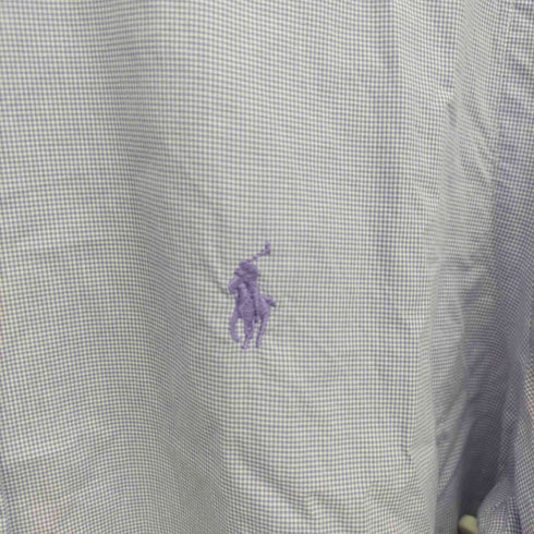 ポロラルフローレン POLO RALPH LAUREN ギンガムチェック柄 ポニー刺繍 ホリゾンタルカラー L/S シャツ メンズ 15 1/2
