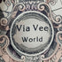 via vee world Classic Map Print Rolling Luggage メンズ