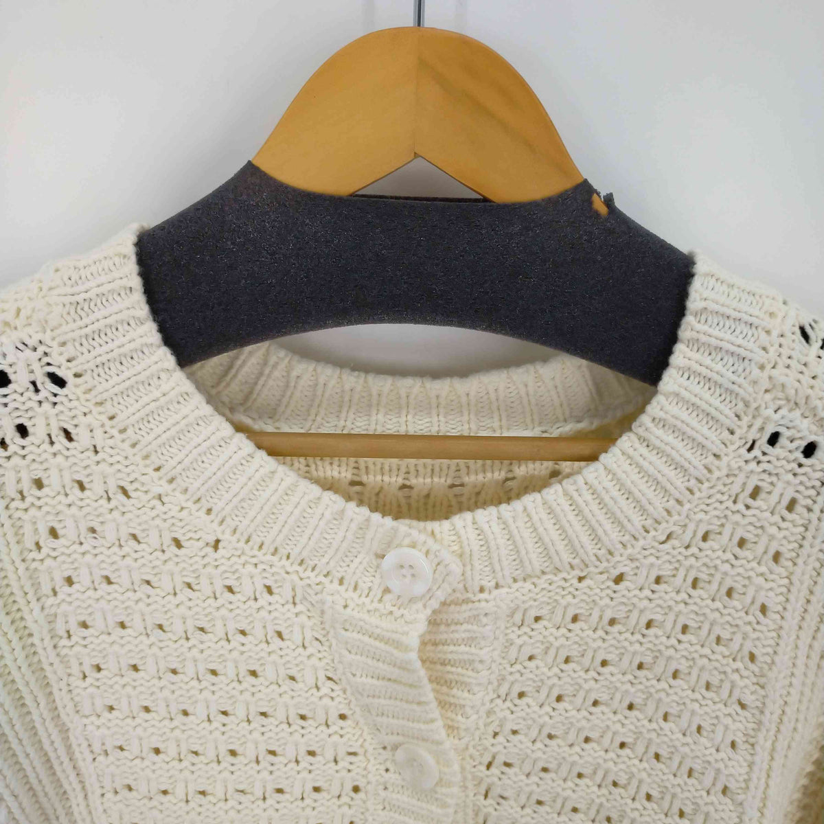 【美品】カブリエレパジー二　カーディガン　xs カプリシュレマージュ CAPRICIEUX LEMAGE フリンジ透かし2WAY