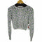ザラ ZARA フラワージャガードニットカーディガン レディース import:M