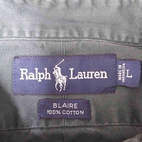ポロバイラルフローレン Polo by RALPH LAUREN BLAIRE ポニー刺繍 L/S ボタンダウン オックスフォード シャツ メンズ import:L
